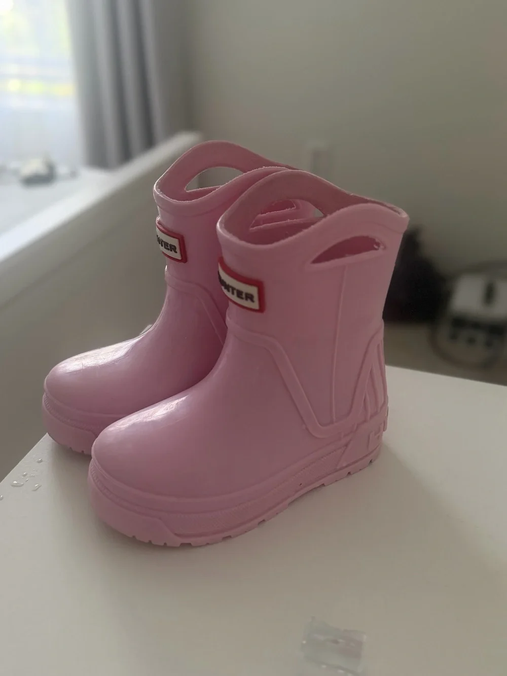 Hunter Pink Kids' Rain & Snow Boots with Pull Handles